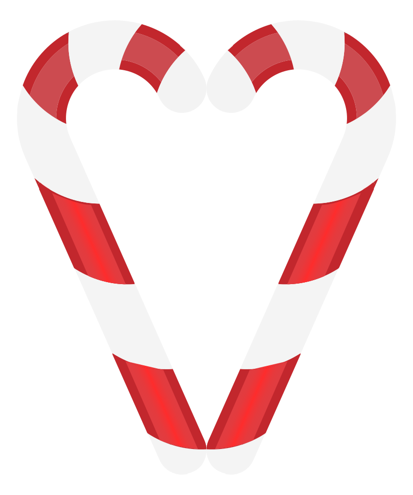OnlineLabels Clip Art - Candy Cane Heart No Background